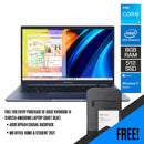 Asus Vivobook 14 X1402ZA-AM438WS Laptop (Quiet Blue) | 14” FHD | i3-1220P | 8GB RAM | 512GB SSD | Intel® UHD Graphics | Windows 11 Home | MS Office Home & Student 2021 | Asus BP1504 Casual Backpack - DataBlitz