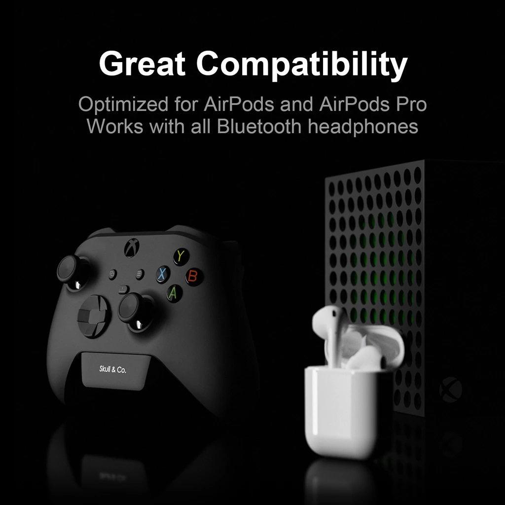 SKULL & CO. AUDIOBOX: BLUETOOTH 5.0 AUDIO ADAPTER FOR XBOX (XB1/XBSX/ELITE) CONTROLLERS AB01-BK - DataBlitz