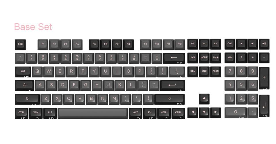 AKKO BLACK & PINK FULL KEYCAPS SET ASA 158 KEYS - DataBlitz