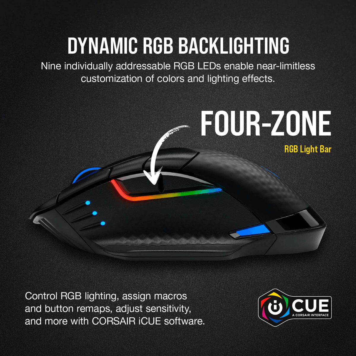 CORSAIR DARK CORE RGB PRO SE WIRELESS FPS/MOBA GAMING MOUSE W/ SLIPSTREAM TECHNOLOGY - DataBlitz