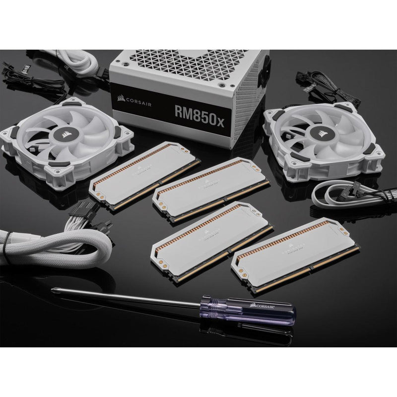CORSAIR Dominator Platinum RGB 32GB (2x16GB) DDR5 DRAM 5600MHZ C36 Memory Kit (White) (CMT32GX5M2B5600C36W) - DataBlitz