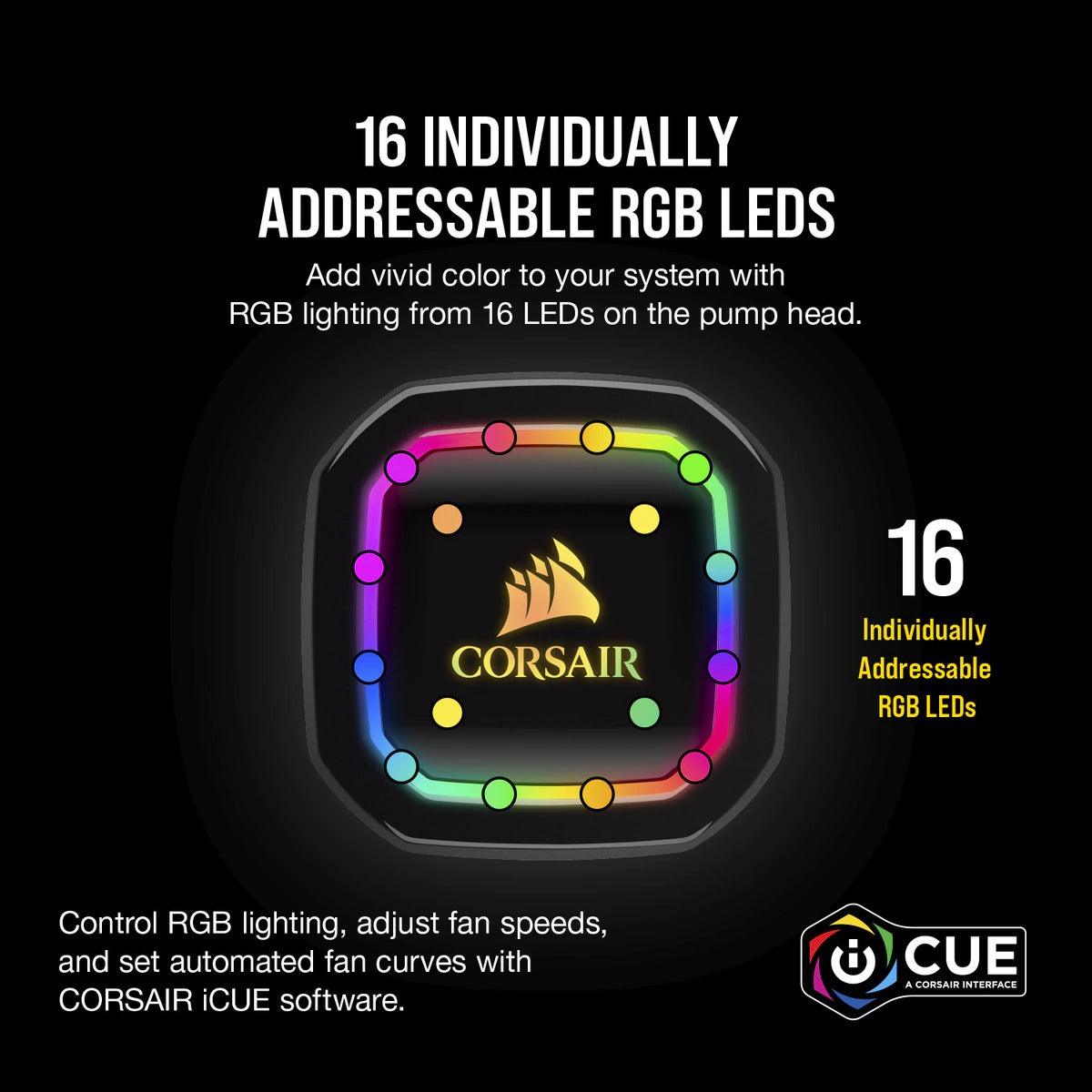 Corsair ICUE H100I RGB Pro XT 240mm Liquid CPU Cooler - DataBlitz