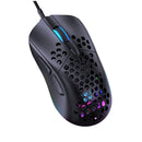 Onikuma CW906 Wired Gaming Mouse Honeycomb Shell 8 Programming Buttons Colorful RGB Backlit (Black) - DataBlitz
