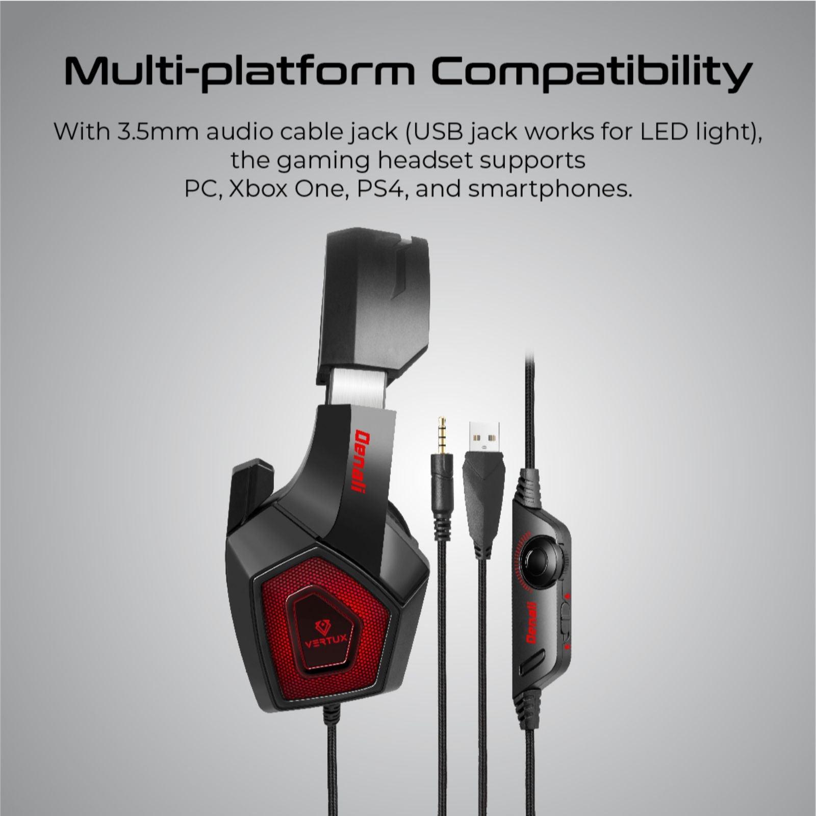 Vertux High Fidelity Surround Sound Gaming Headset Denali | DataBlitz