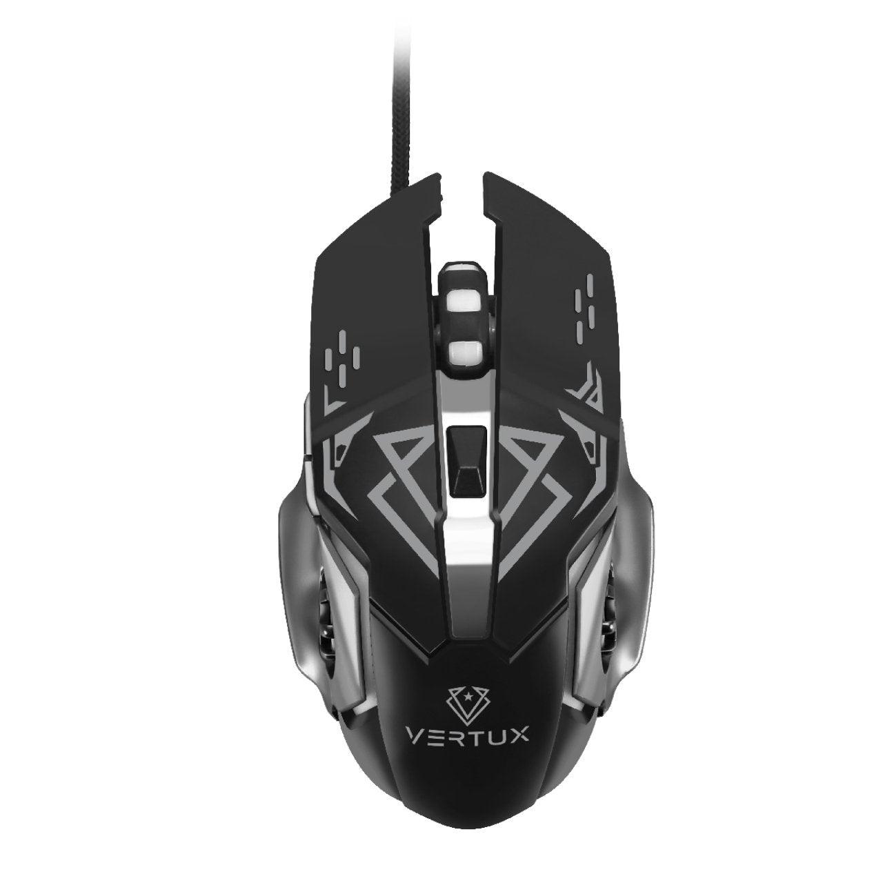 VERTUX DRAGO PRECISION TRACKING ERGONOMIC GAMING MOUSE BLACK GREY - DataBlitz