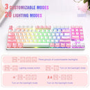 Onikuma G26 + CW916 RGB Wired Keyboard Mouse Set (White + Pink) - DataBlitz