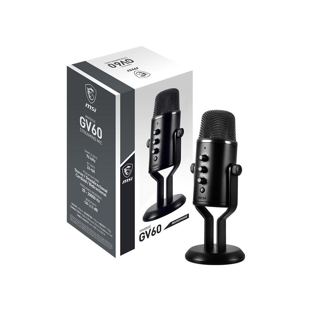 MSI Immerse GV60 Streaming Microphone (Black) - DataBlitz