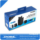 DOBE PS4 MULTIFUNCTIONAL STORAGE STAND KIT DUAL CHARGING DOCK  (TP4-025) (BLK) - DataBlitz