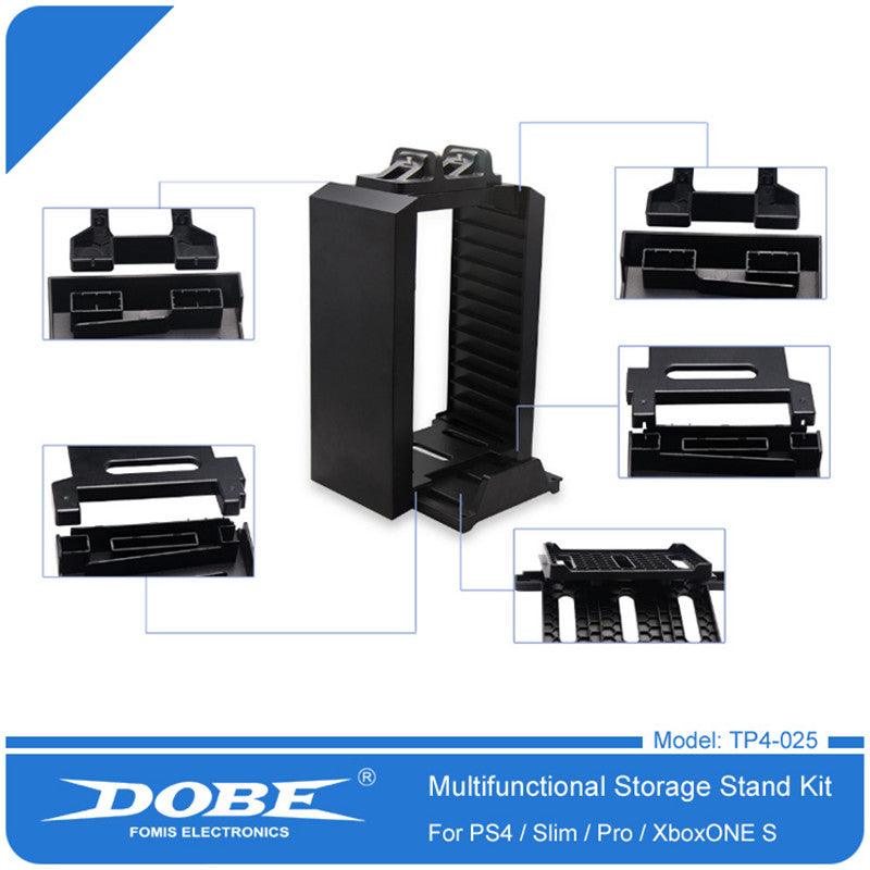 DOBE PS4 MULTIFUNCTIONAL STORAGE STAND KIT DUAL CHARGING DOCK (TP4-025) (BLK) - DataBlitz