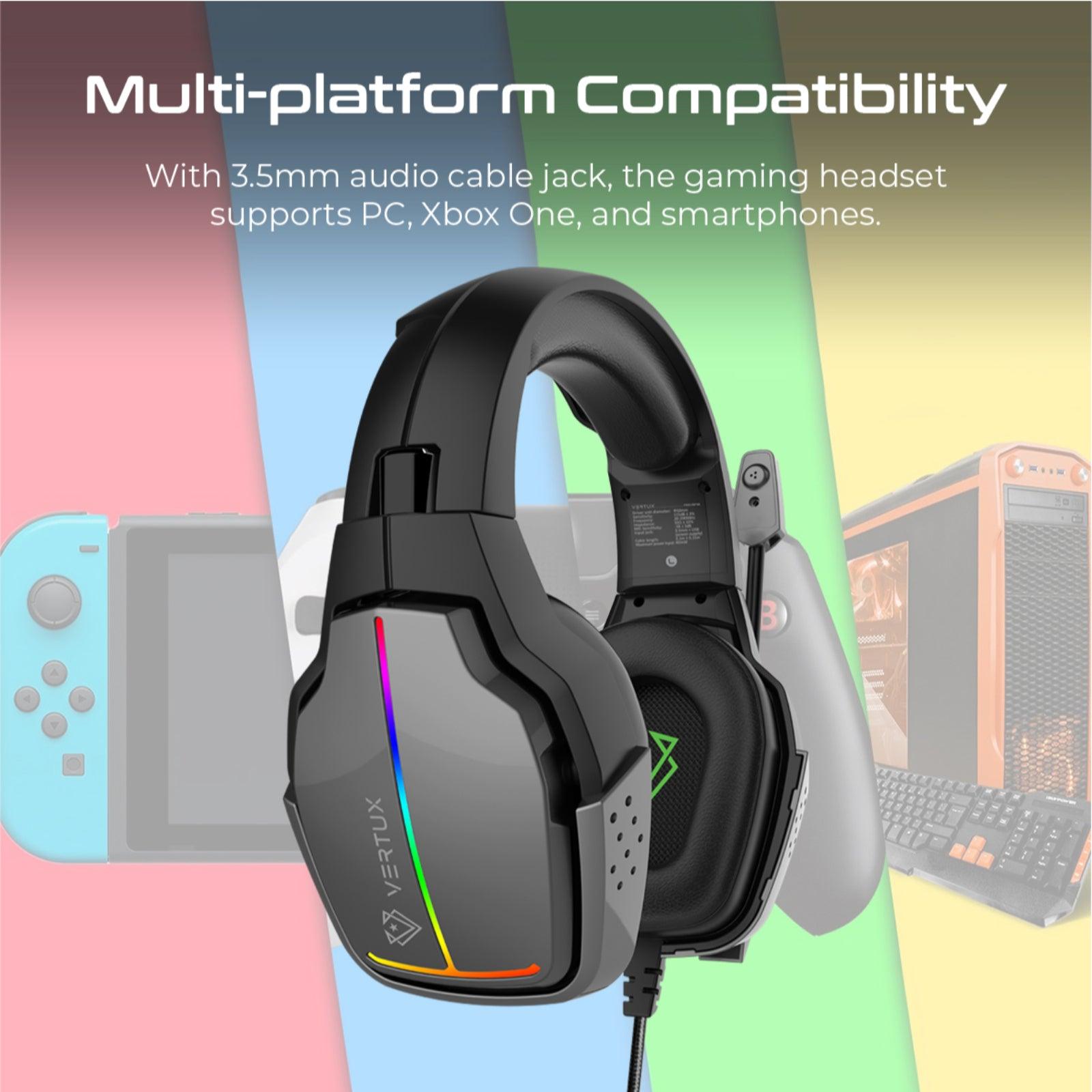 VERTUX HAVANA HIGH DEFINITION AUDIO IMMERSIVE GAMING HEADSET BLACK - DataBlitz
