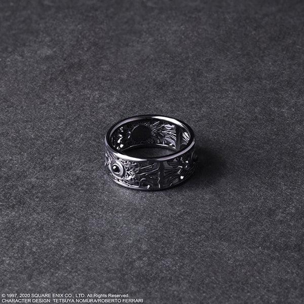 Final Fantasy VII Remake Black Silver Ring - Sephiroth Size 17 - DataBlitz