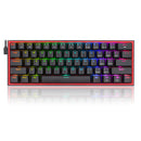 REDRAGON FIZZ RGB WIRED MECHANICAL GAMING KEYBOARD (BLACK) (DUST-PROOF RED) (K617-RGB) - DataBlitz
