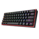 REDRAGON FIZZ RGB WIRED MECHANICAL GAMING KEYBOARD (BLACK) (DUST-PROOF RED) (K617-RGB) - DataBlitz