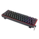 REDRAGON FIZZ RGB WIRED MECHANICAL GAMING KEYBOARD (BLACK) (DUST-PROOF RED) (K617-RGB) - DataBlitz