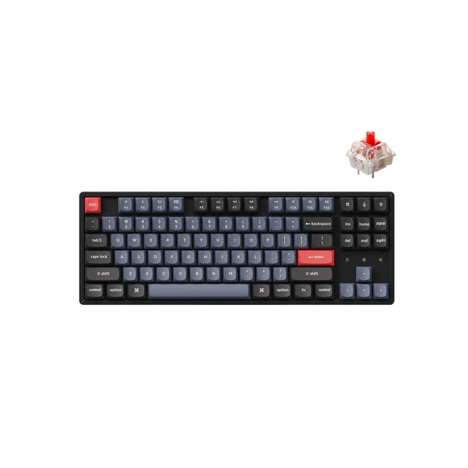 KEYCHRON K8 Pro QMK/VIA RGB Backlight Aluminum Hot-Swappable Wireless Mechanical Keyboard (Gateron G Pro Red Switch) (K8P-J1) - DataBlitz