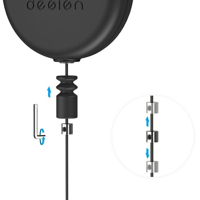 KIWI Design Silent VR Cable Management Pulley System (3pcs) (V2-White) - DataBlitz