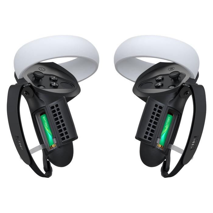 KIWI Design Controller Grips Cover With Battery Opening Compatible With Oculus Quest 2 (Black) (KW-Q1PRO-2.2-BL-EU) - DataBlitz