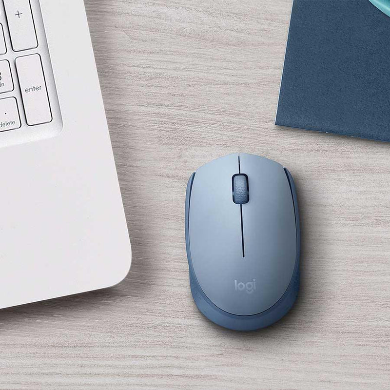 Logitech M171 Reliable Wireless Connectivity Mouse (Blue Grey) - DataBlitz