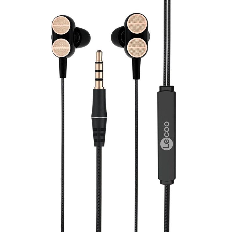 Lenovo Lecoo EH102 3.5MM Wired Earphones (Black) - DataBlitz