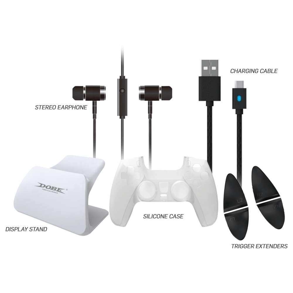 DOBE PS5 8 IN 1 PROTECTIVE PACK FOR P-5 (TP5-0579) - DataBlitz