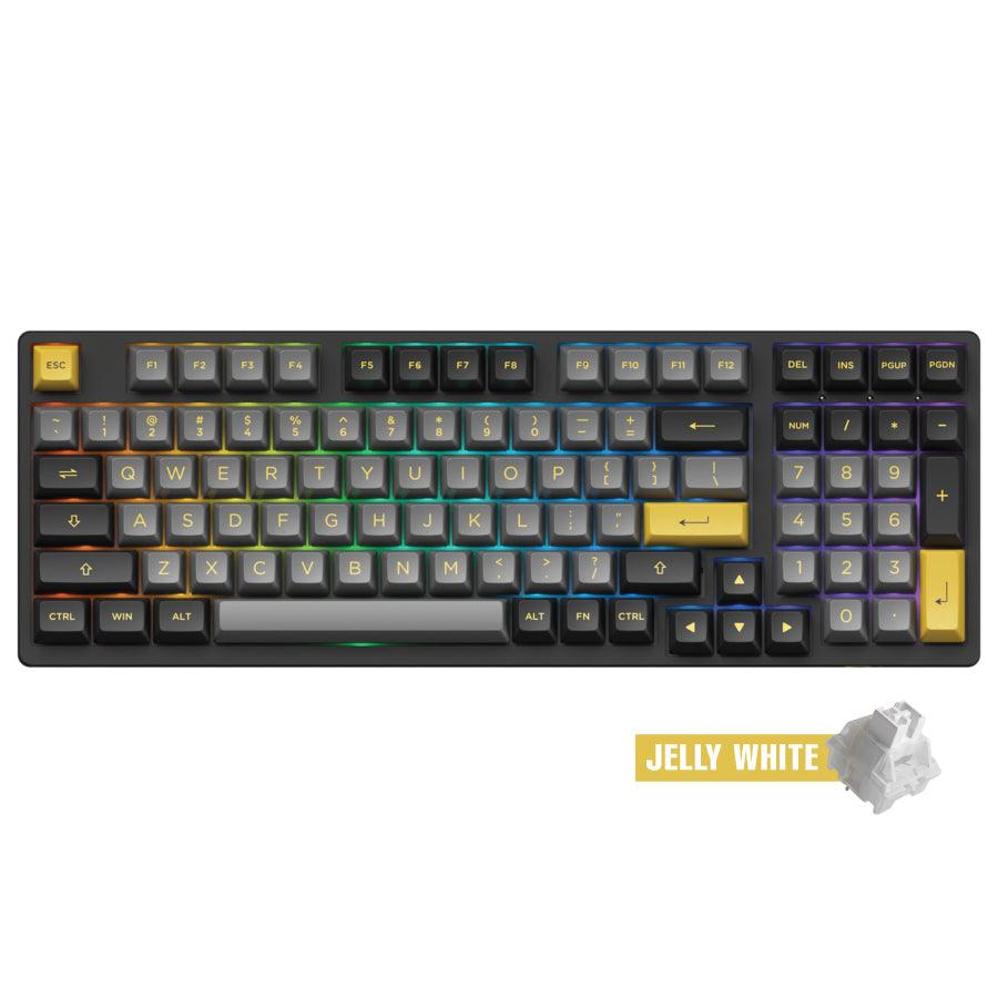 AKKO BLACK & GOLD 3098B MECHANICAL KEYBOARD (AKKO SWITCH JELLY WHITE) - DataBlitz