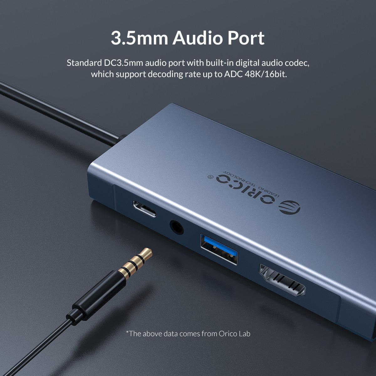 ORICO USB-C 5-In-1 Multifunctional Adapter (Grey) (MC-U501P) - DataBlitz