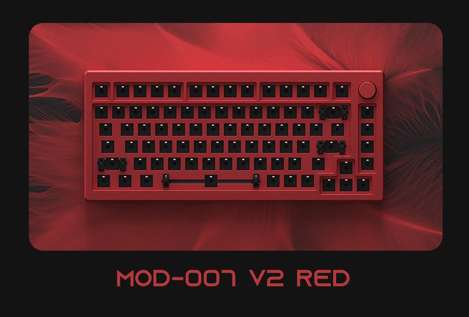 AKKO MOD007 V2 RGB HOT-SWAPPABLE MECHANICAL KEYBOARD DIY KIT WITH GASKET MOUNT STRUCTURE (RED) - DataBlitz