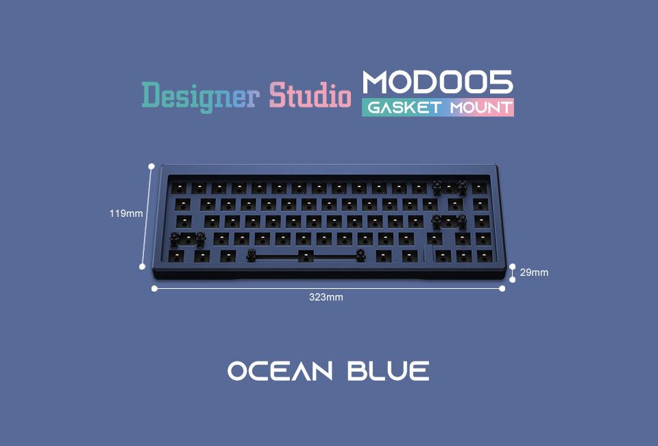 AKKO MOD005 RGB MECHANICAL KEYBOARD HOT-SWAPPABLE DIY KIT GASKET MOUNT WITH 67-KEY LAYOUT (BLUE) - DataBlitz