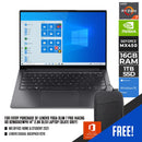 LENOVO YOGA SLIM 7 PRO 14ACH5 OD 82NK002WPH (SLATE GREY) | 14” OLED | RYZEN 7 5800HS | 16GB LPDDR4 | 1TB SSD | GEFORCE MX450 | WIN11 + MS OFFICE HOME & STUDENT 2021 + LENOVE CASUAL BACKPACK B210 + LENOVO TAB M8 - DataBlitz