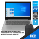 LENOVO IDEAPAD 3 14ITL05 81X70077PH LAPTOP (PLATINUM GREY) | 14" FHD | i3-1115G4 | 8GB DDR4 | 512GB SSD | INTEL UHD | WIN11 + LENOVO LAPTOP CASUAL BACKPACK B210 - DataBlitz