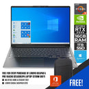 LENOVO IDEAPAD 5 PRO 16ACH6 82L500KJPH LAPTOP (STORM GREY) | 16” WQXGA | RYZEN 5 | 16GB DDR4 | 1TB SSD | RTX 3050 | WIN11 + MS OFFICE HOME & STUDENT 2021 + LENOVO CASUAL BACKPACK B210 - DataBlitz