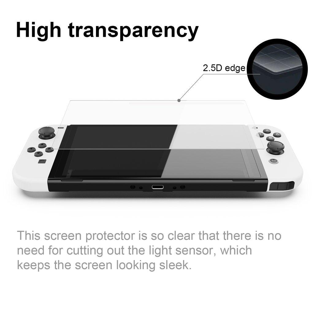 SKULL & CO. NSW TEMPERED GLASS SCREEN PROTECTOR 9H HARDNESS/2.5D EDGE (2 PACK) FOR N-SWITCH OLED MODEL (NSOLE2) - DataBlitz