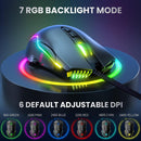 Onikuma CW905 6400 DPI Wired Gaming Mouse 7 Buttons Design RGB (Black) - DataBlitz
