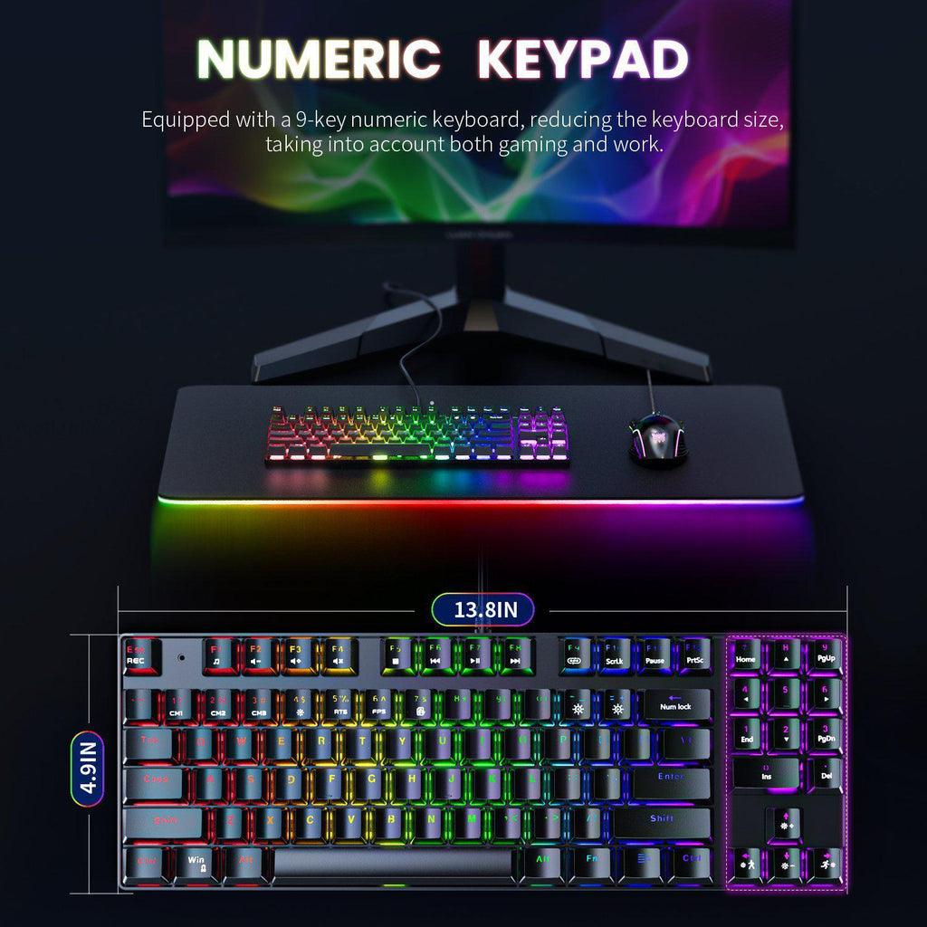 Onikuma G26 + CW905 Wired Mechanical Keyboard Mouse Set (Black) - DataBlitz