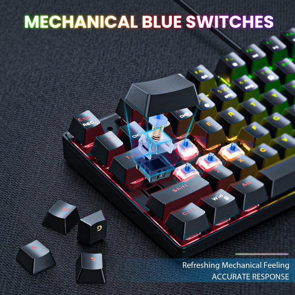 Onikuma G26 + CW905 Wired Mechanical Keyboard Mouse Set (Black) - DataBlitz