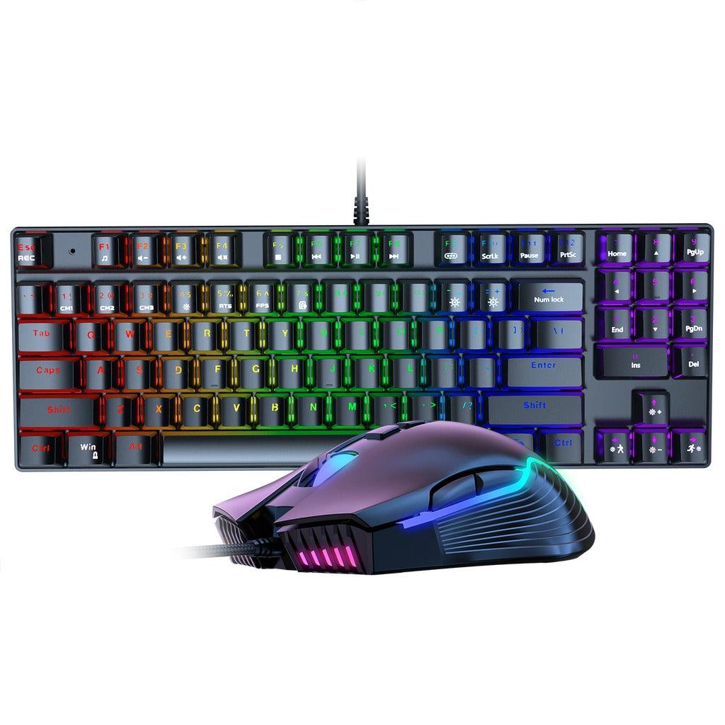 Onikuma G26 + CW905 Wired Mechanical Keyboard Mouse Set (Black) - DataBlitz