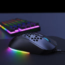 Onikuma CW906 Wired Gaming Mouse Honeycomb Shell 8 Programming Buttons Colorful RGB Backlit (Black) - DataBlitz