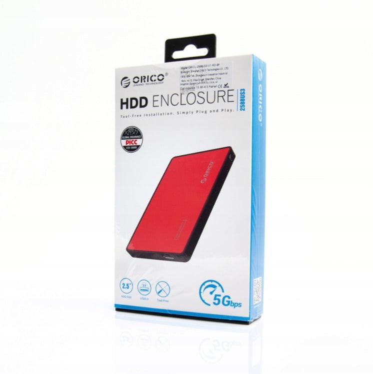 ORICO 2.5” USB 3.0 Hard Drive Enclosure (Red) (2588US3 V1) - DataBlitz