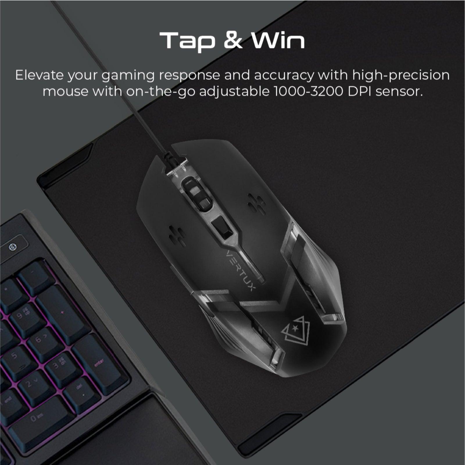 VERTUX ORION RAINBOW LED BACKLIT WIRED GAMING KEYBOARD & MOUSE (EN) - DataBlitz