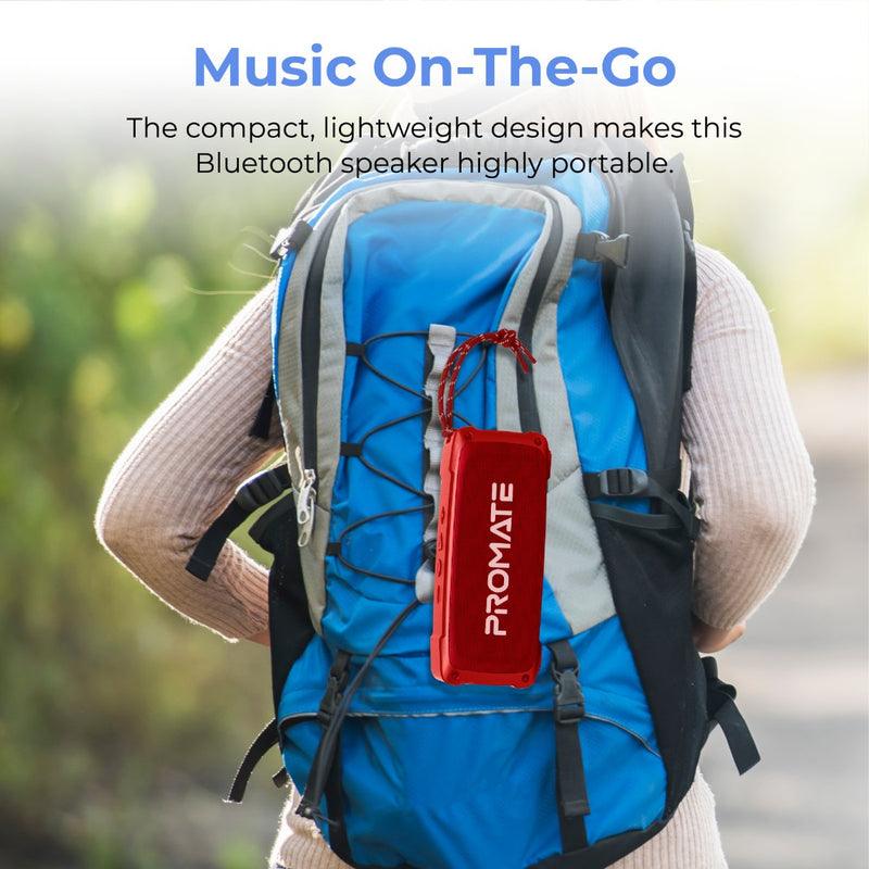 PROMATE Outbeat High Fidelity Rugged Wireless Speaker (Maroon) - DataBlitz