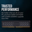 PNY 16GB 288-PIN DDR4 3200MHZ (PC4 25600) CL22 1.2V Desktop Memory