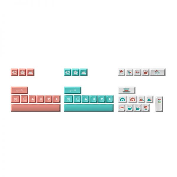 Akko Red Fuji Keycap Set JDA 161 Keys