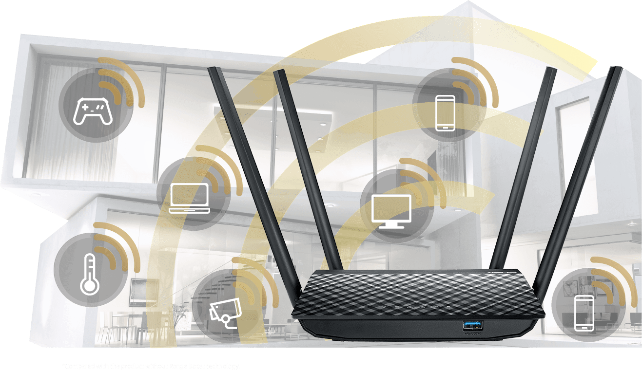 ASUS RT-AC1300UHP WIRELESS DUAL BAND GIGABIT ROUTER - DataBlitz