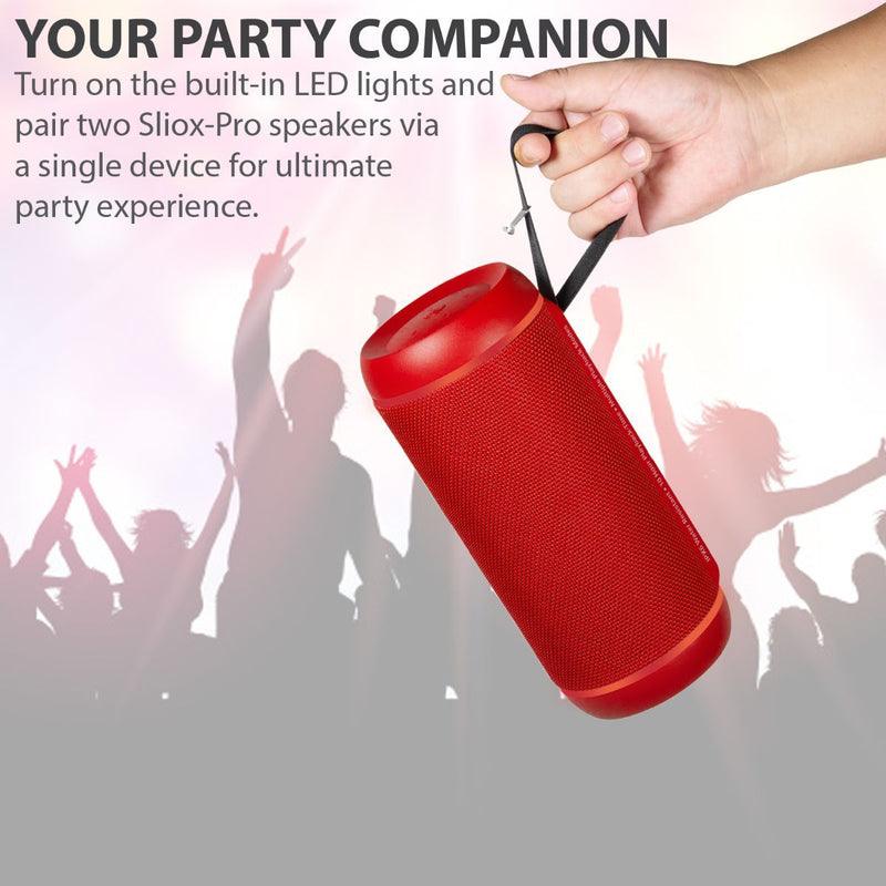 PROMATE Silox-Pro 30W High Definition TWS Speaker With Led Light Show (Red) - DataBlitz