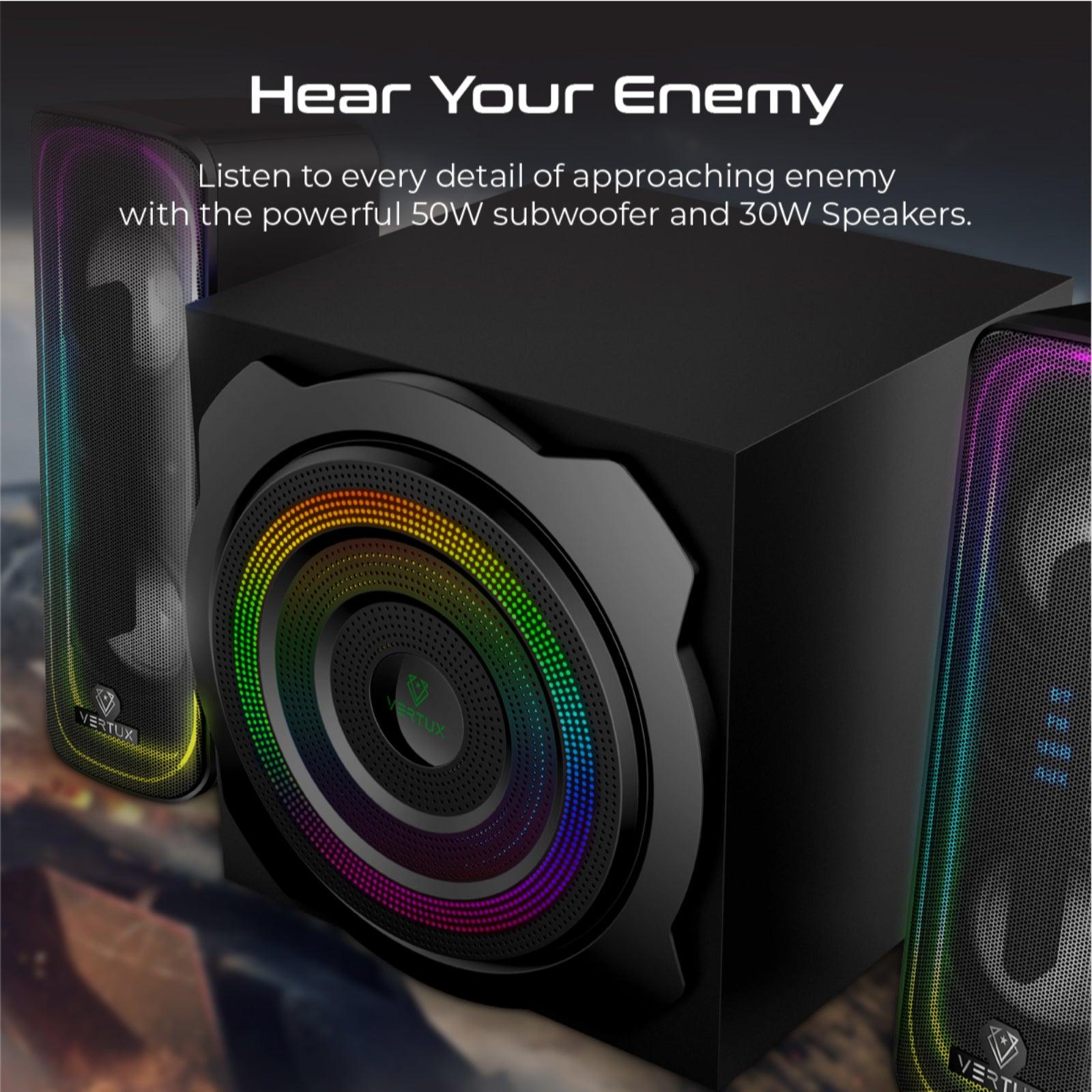 VERTUX SONICTHUNDER-80 80W SURROUND SOUND GAMING SPEAKER BLACK - DataBlitz