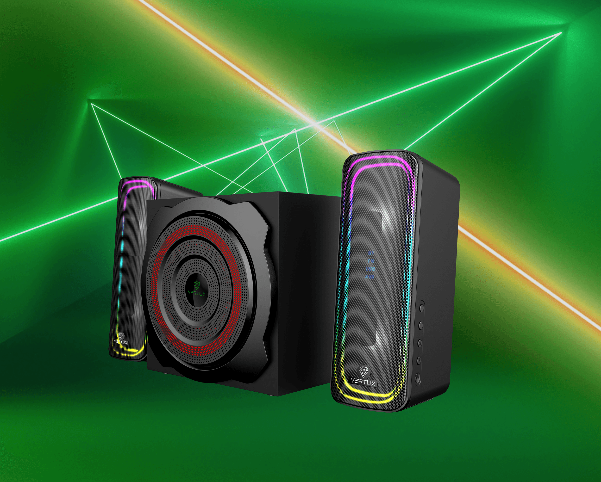 VERTUX SONICTHUNDER-80 80W SURROUND SOUND GAMING SPEAKER BLACK - DataBlitz