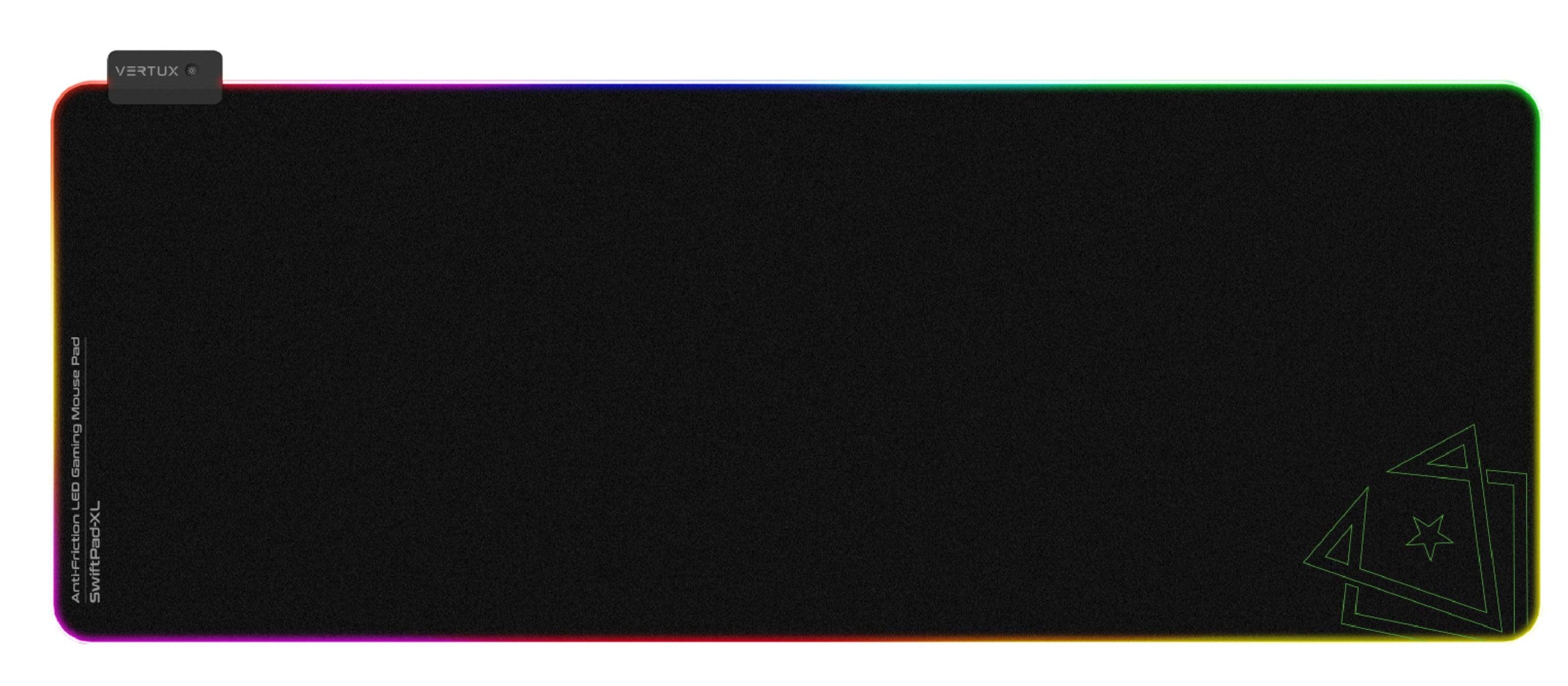 Vertux Swiftpad-XL Gameimmersion Smooth Scrolling RGB LED Gaming Mouse Pad Black - DataBlitz