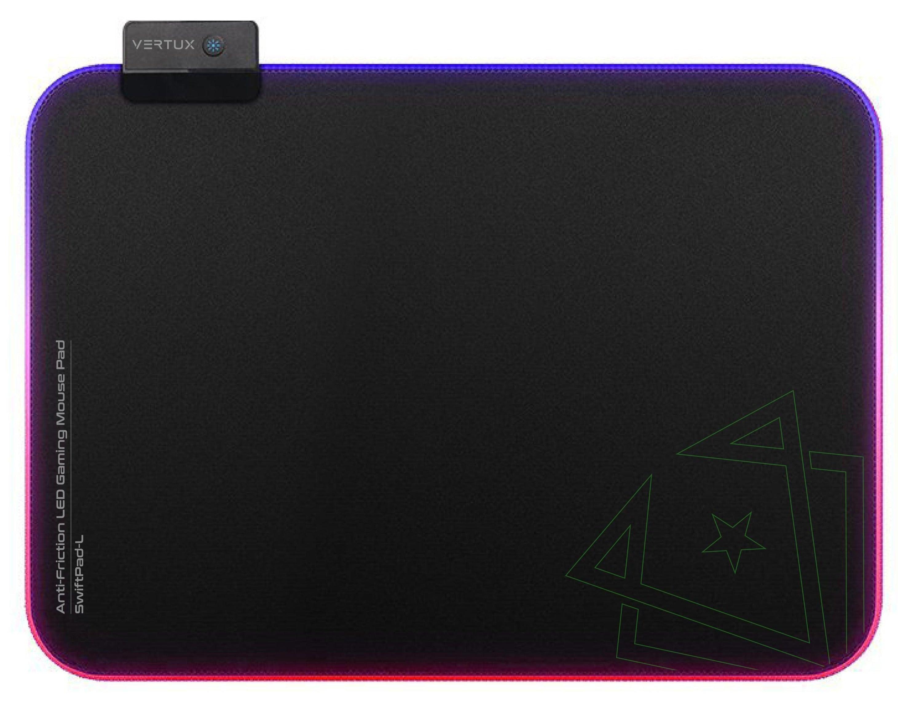 VERTUX SWIFTPAD-L GAMEIMMERSION SMOOTH SCROLLING RGB LED GAMING MOUSE PAD BLACK - DataBlitz