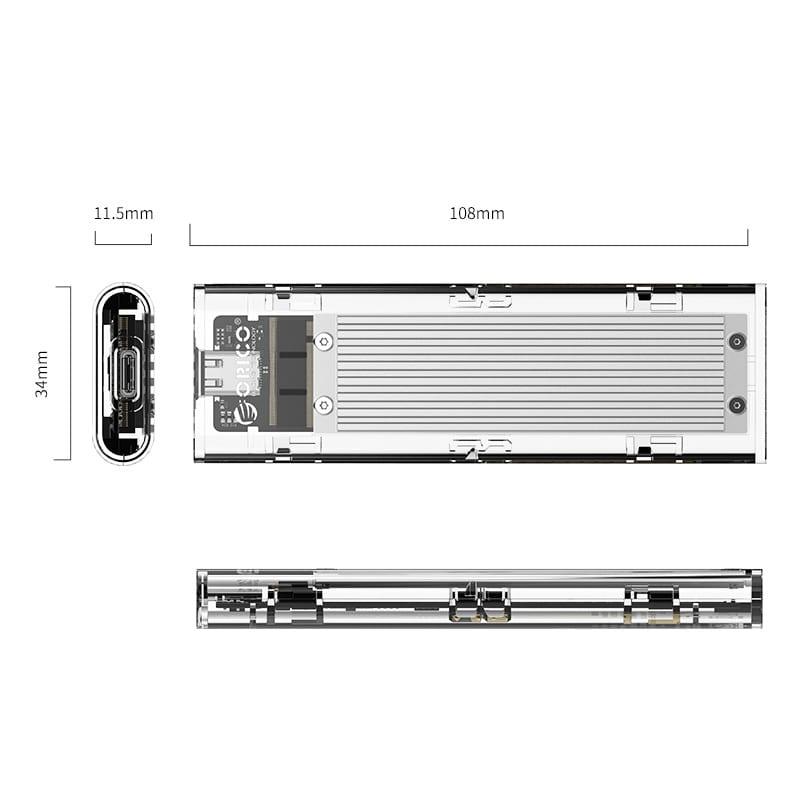 ORICO NVME M.2 SSD Enclosure (Silver) (TCM2-C3) - DataBlitz