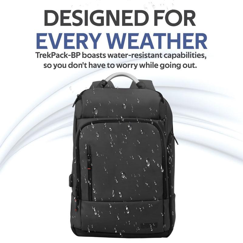 PROMATE Trekpack-BP 17.3” Professional Slim Laptop Backpack With Anti-Theft Handy Pocket (Black) - DataBlitz